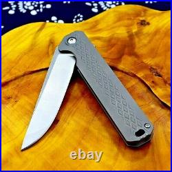 Straightback Folding Knife Pocket Flipper Hunting Tactical Titanium Alloy Handle