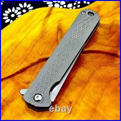 Straightback Folding Knife Pocket Flipper Hunting Tactical Titanium Alloy Handle