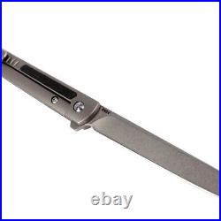 Straightback Folding Knife Pocket Hunting Survival Tactical S90V Steel Titanium