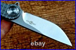 Straightback Knife Folding Pocket Hunting Survival M390 Steel Titanium Handle S