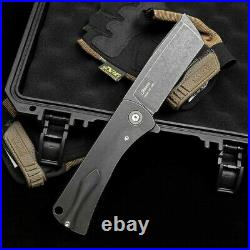 Straightback Knife Folding Pocket Hunting Survival Tactical D2 Steel Titanium S