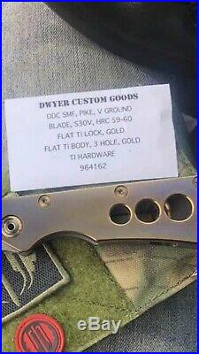 Strider Knives DDC SMF Stonewashed Full Ti 3 Hole Used Duane Dwyer S30V
