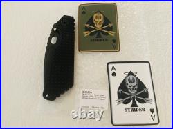 Strider Knives Folder SMF Dagger Grind Black/Flamed Monkey Edge FRAG Pattern
