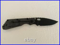 Strider Knives Folder SMF Dagger Grind Black/Flamed Monkey Edge FRAG Pattern