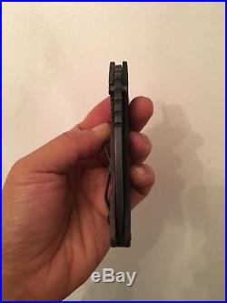 Strider SNG Micro-Melt PD1 Black G-10 Flamed Titanium Frame Lock Knife RARE