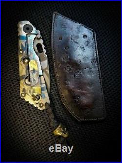 Strider Starlingear Collab SnG knife VERY RARE! Everett Leather Sheath