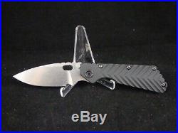 Strider USA SMF Folding Knife Rare Chevron Handle Titanium & CPM 154 Steel MINT