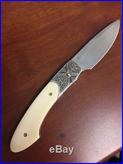 Stunning William Henry Knife Limited 97 Of 100 Fossil Handles Tiger Eye Silver