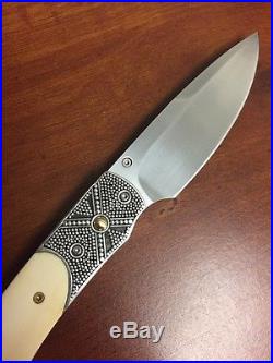 Stunning William Henry Knife Limited 97 Of 100 Fossil Handles Tiger Eye Silver