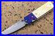 Suchat Handmade Folding Knife Yellow Pearl Tanto Damascus Extra Handle as Gift
