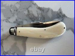 Super Rare Tony Bose Custom Jumbo SaddleHorn Pocket Knife Goat Horn Brand New