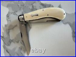 Super Rare Tony Bose Custom Jumbo SaddleHorn Pocket Knife Goat Horn Brand New