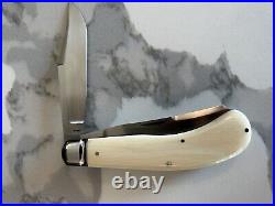 Super Rare Tony Bose Custom Jumbo SaddleHorn Pocket Knife Goat Horn Brand New