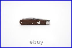 T. A. Davison Custom Slipjoint knife, A2 steel, nice walk and talk, Brown micarta