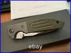 TAD Gear Knife Brian Fellhoelter Collab Mk3 Mod0 Ranger Green G10 Prototype NIB