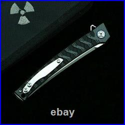 Tanto Folding Knife Pocket Flipper Hunting Survival Tactical D2 Blade G10 Handle