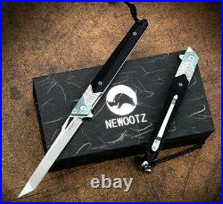 Tanto Folding Knife Pocket Hunting Survival Tactical 14C28N Steel G10 Handle EDC