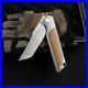 Tanto Knife Folding Pocket Hunting Survival Camp 14C28N Steel Titanium Micarta S