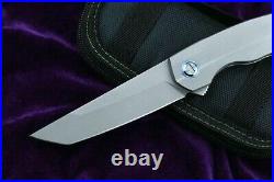 Tanto Knife Folding Pocket Hunting Survival Tactical M390 Steel Titanium Handle