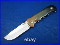 Thailand Custom Handmade Folding Knife 440C Stainless Two Tone Bull Horn Jo-195