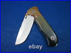 Thailand Custom Handmade Folding Knife 440C Stainless Two Tone Bull Horn Jo-195