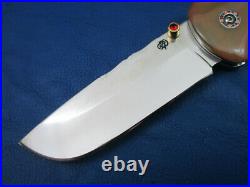 Thailand Custom Handmade Folding Knife 440C Stainless Two Tone Bull Horn Jo-195