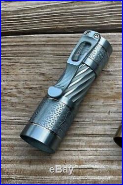 Ti2 Design & CWF Charles Wiggins PELE Custom Torch Flashlight Titanium
