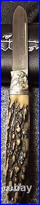 Tim Britton Custom Cigar Jack Engraved Bolsters and 24K gold Rose/Yellow Inlay