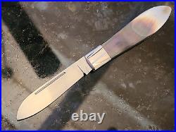 Tim Britton teardrop SlipJoint knife black lip pearl scales 2 3/8th blade OA 5