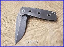 Tim Curry Custom Folding Knife. Curry Knives Flipper in Titanium