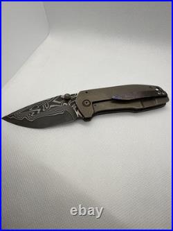 Tim Curry Parthian Variant Lefty, 2.75 Damascus Blade Zirconium / Carbon
