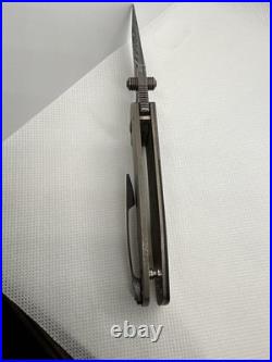 Tim Curry Parthian Variant Lefty, 2.75 Damascus Blade Zirconium / Carbon