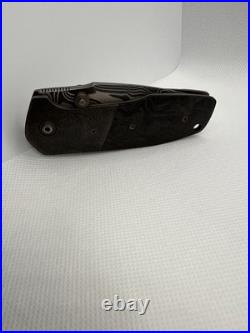 Tim Curry Parthian Variant Lefty, 2.75 Damascus Blade Zirconium / Carbon