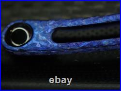 Todd Begg Blue Orange Peel Titanium Carbon Fiber Mini Glimpse Flipper Knife