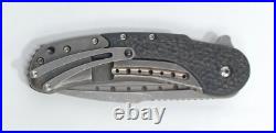 Todd Begg Bodega Carbon Fiber Custom Folding Knife with Scalloped Handle(33898-1)