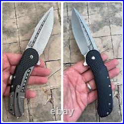 Todd Begg Custom Knives Flipper Pocket Knife Field Grade Bodega Black G10