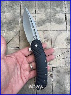 Todd Begg Custom Knives Flipper Pocket Knife Field Grade Bodega Black G10