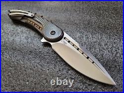 Todd Begg Design Bodega, Polished Fan-Pattern Zirc Inlays, Bronzed, 3.75 Knife