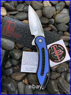 Todd Begg Glimpse Folder Steelcraft Series Black n Blue G10 Inlay