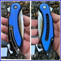 Todd Begg Glimpse Folder Steelcraft Series Black n Blue G10 Inlay