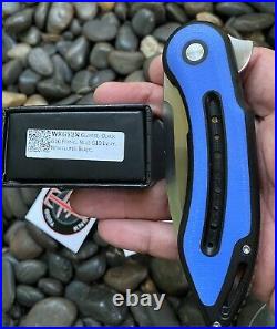 Todd Begg Glimpse Folder Steelcraft Series Black n Blue G10 Inlay