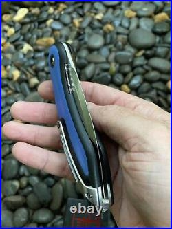 Todd Begg Glimpse Folder Steelcraft Series Black n Blue G10 Inlay