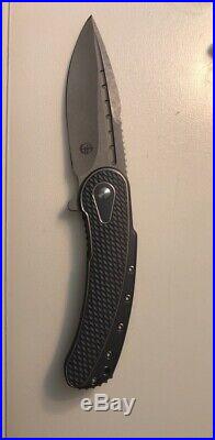 Todd Begg Knives Bodega 2.0 Blue Titanium Scalloped Handles- Bohler N690 SW