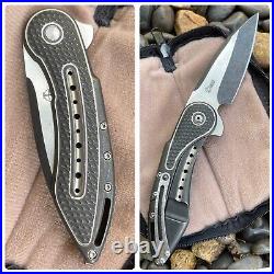 Todd Begg Knives GLIMPSE 5.5 Flipper Knife Upgraded Ceramic IKBS & Bohler N690