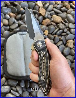 Todd Begg Knives GLIMPSE 5.5 Flipper Knife Upgraded Ceramic IKBS & Bohler N690