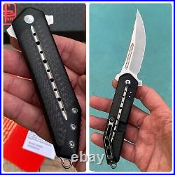 Todd Begg Kwaiken 3/4 Flipper Folder Steelcraft Series Black Ti & Carbon Fiber