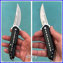 Todd Begg Kwaiken 3/4 Flipper Folder Steelcraft Series Black Ti & Carbon Fiber