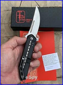 Todd Begg Kwaiken 3/4 Flipper Folder Steelcraft Series Black Ti & Carbon Fiber