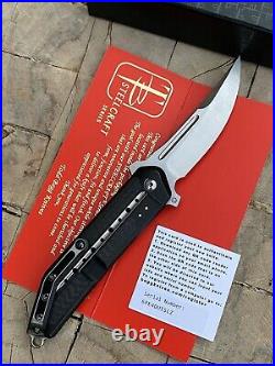 Todd Begg Kwaiken 3/4 Flipper Folder Steelcraft Series Black Ti & Carbon Fiber