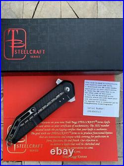 Todd Begg Kwaiken 3/4 Flipper Folder Steelcraft Series Black Ti & Carbon Fiber